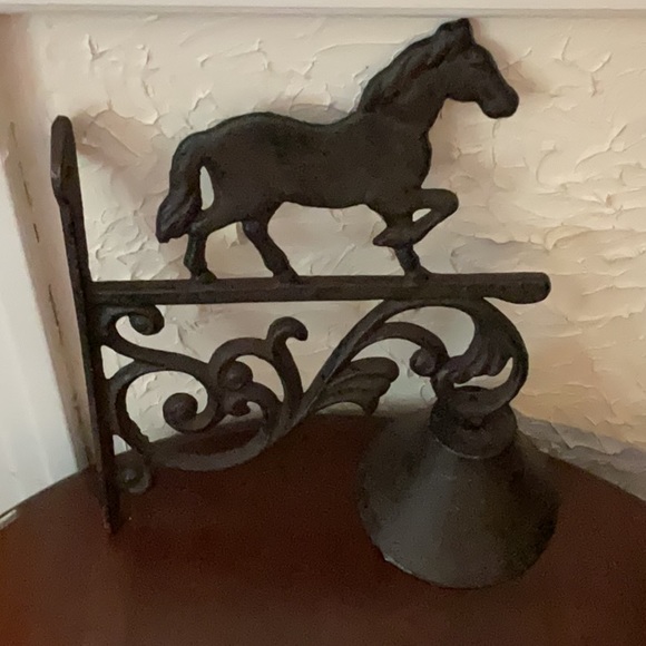🔥HOT Equestrian Horse Iron Wall Decor with Bell Final Inventory NEW - Picture 4 of 8